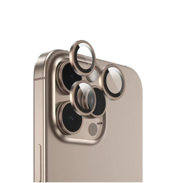 Phone Planet Camera Lens Protector for iPhone 16 Pro and Pro Max Gold metal lens guard in Qatar