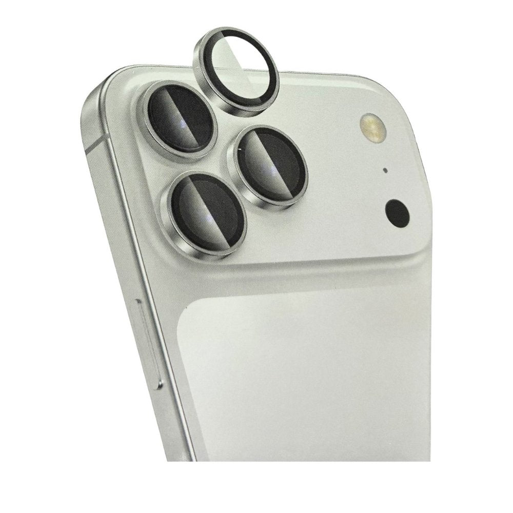 Phone Planet camera lens protector silver for iPhone 17 Pro and iPhone 17 Pro Max with 9H tempered glass Qatar