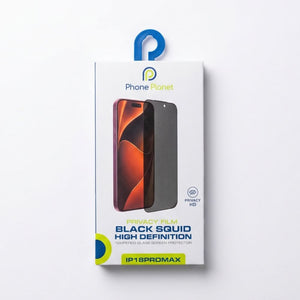 Phone Planet Privacy Film Black Squid HD tempered glass screen protector for iPhone 18 Pro Max with 28 degree privacy filter Qatar