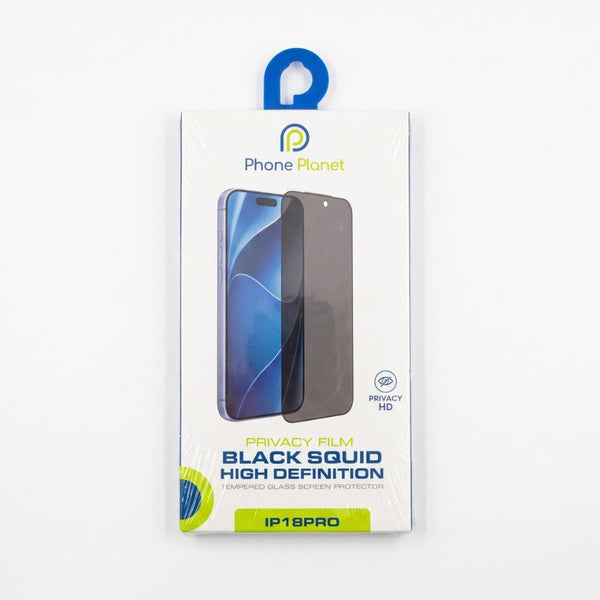 Phone Planet Privacy Film Black Squid HD tempered glass screen protector for iPhone 18 Pro with 28 degree privacy filter Qatar
