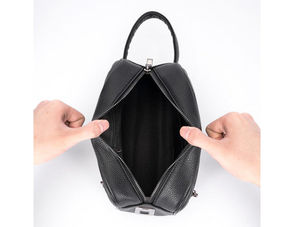 Phone Planet PP-B01 smart fingerprint lock handbag black anti theft leather handbag Qatar