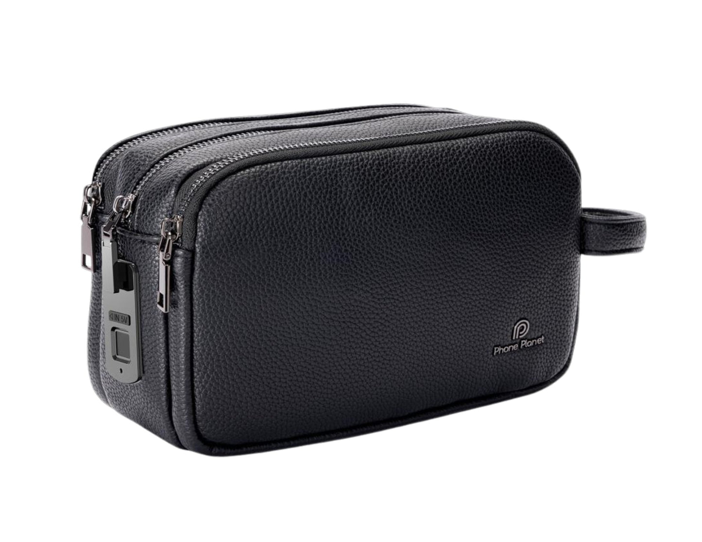 Phone Planet PP-B02 smart fingerprint lock handbag black anti theft leather handbag Qatar
