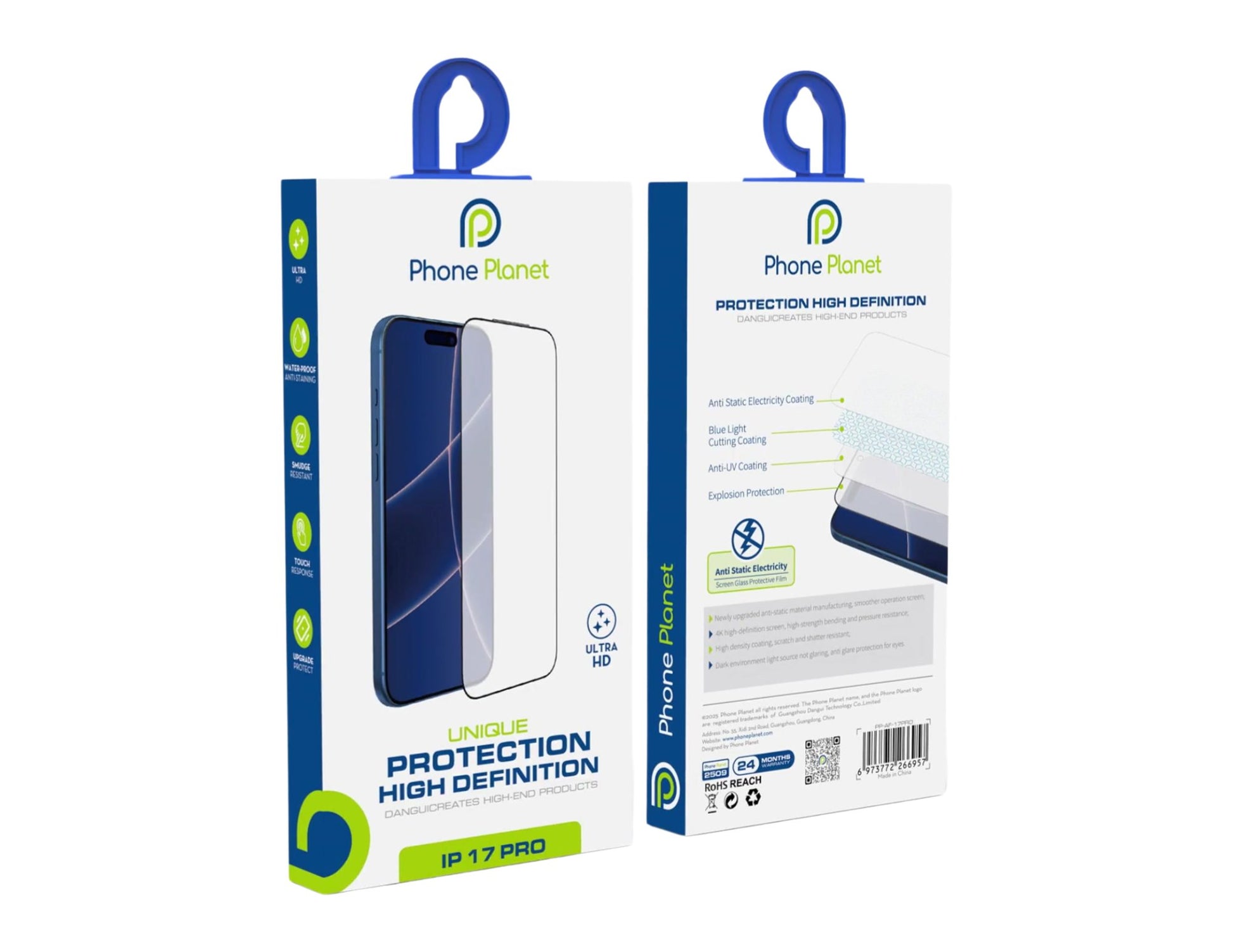 PhonePlanet ultra HD anti‑static screen protector for iPhone 17 Pro Pro Max Qatar