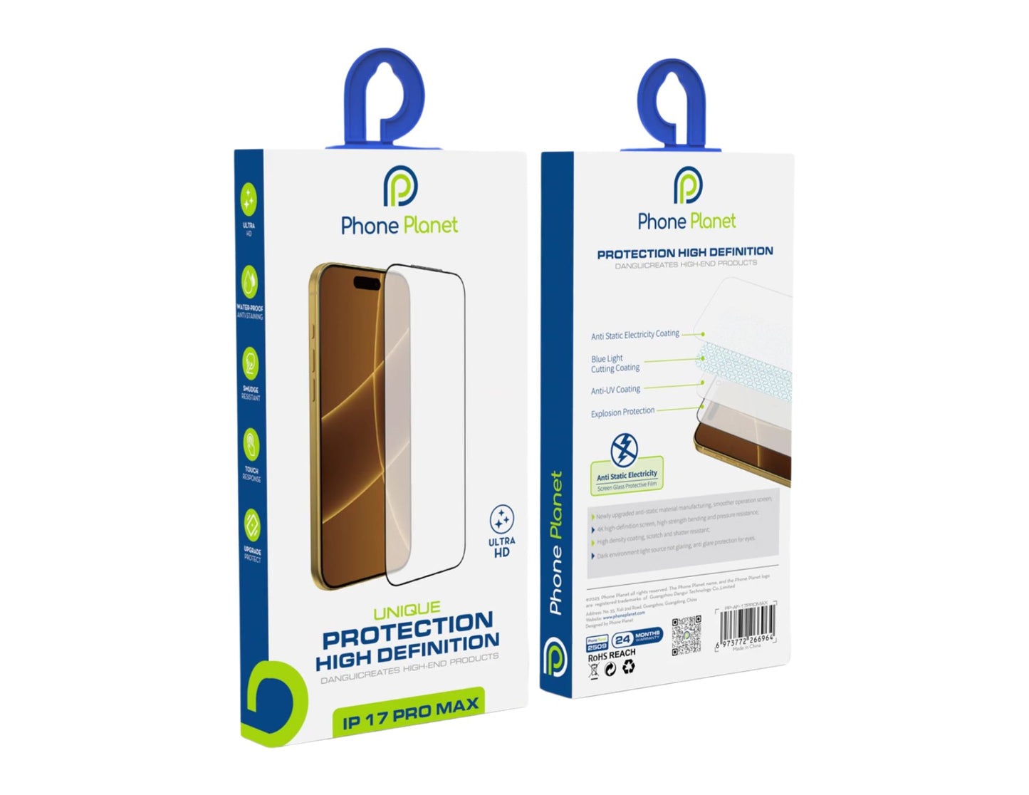 PhonePlanet ultra HD anti‑static screen protector for iPhone 17 Pro Pro Max Qatar