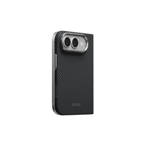 PITAKA 600D Black Grey Twill PitaTap ultra-slim aramid fiber back case for iPhone Duo with MagSafe compatibility Qatar
