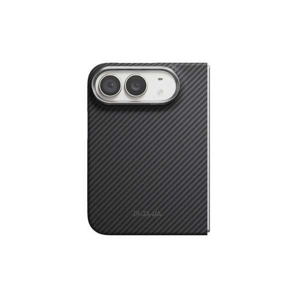 PITAKA 600D Black Grey Twill PitaTap ultra-slim aramid fiber back case for iPhone Duo with MagSafe compatibility Qatar