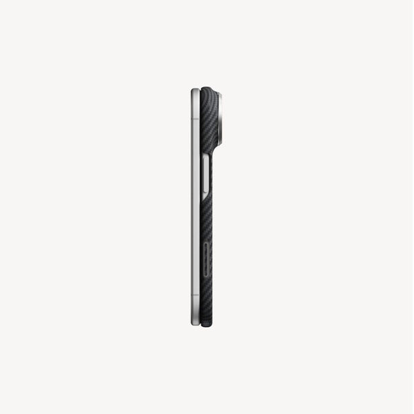 PITAKA 600D Black Grey Twill PitaTap ultra-slim aramid fiber back case for iPhone Duo with MagSafe compatibility Qatar
