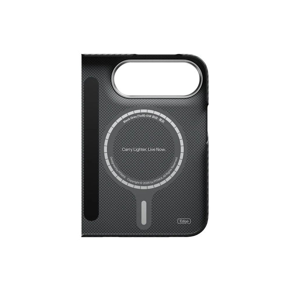 PITAKA 600D Black Grey Twill PitaTap ultra-slim aramid fiber back case for iPhone Duo with MagSafe compatibility Qatar