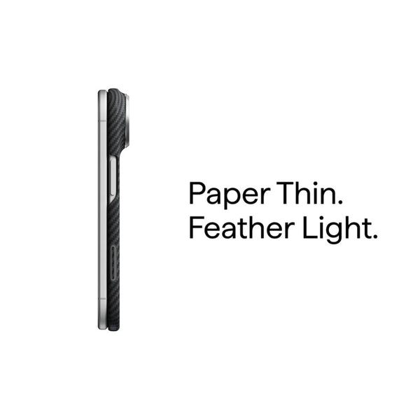 PITAKA 600D Black Grey Twill PitaTap ultra-slim aramid fiber back case for iPhone Duo with MagSafe compatibility Qatar