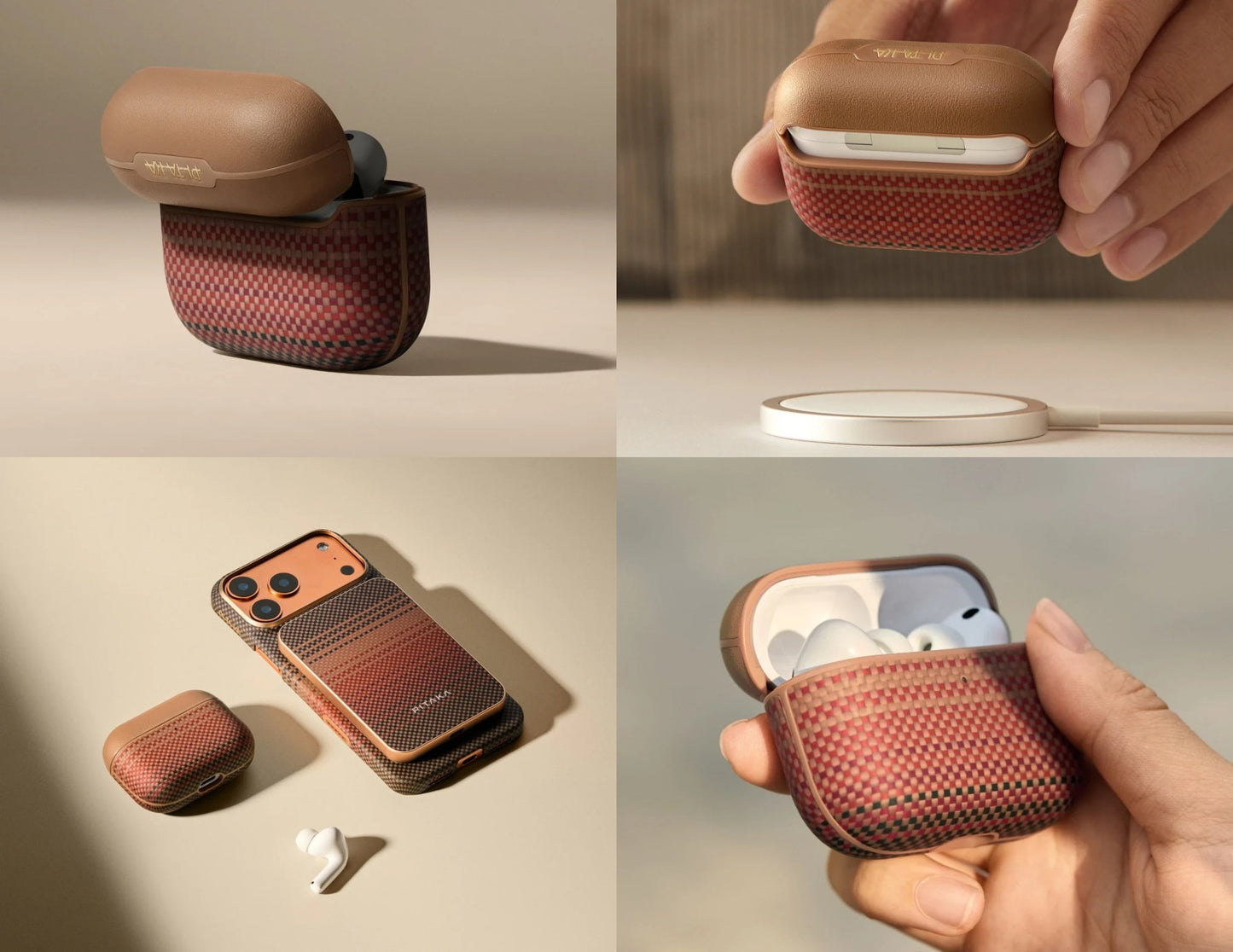 Pitaka Aramid Fiber Case for AirPods Pro 3 with PU leather and MagSafe Qatar