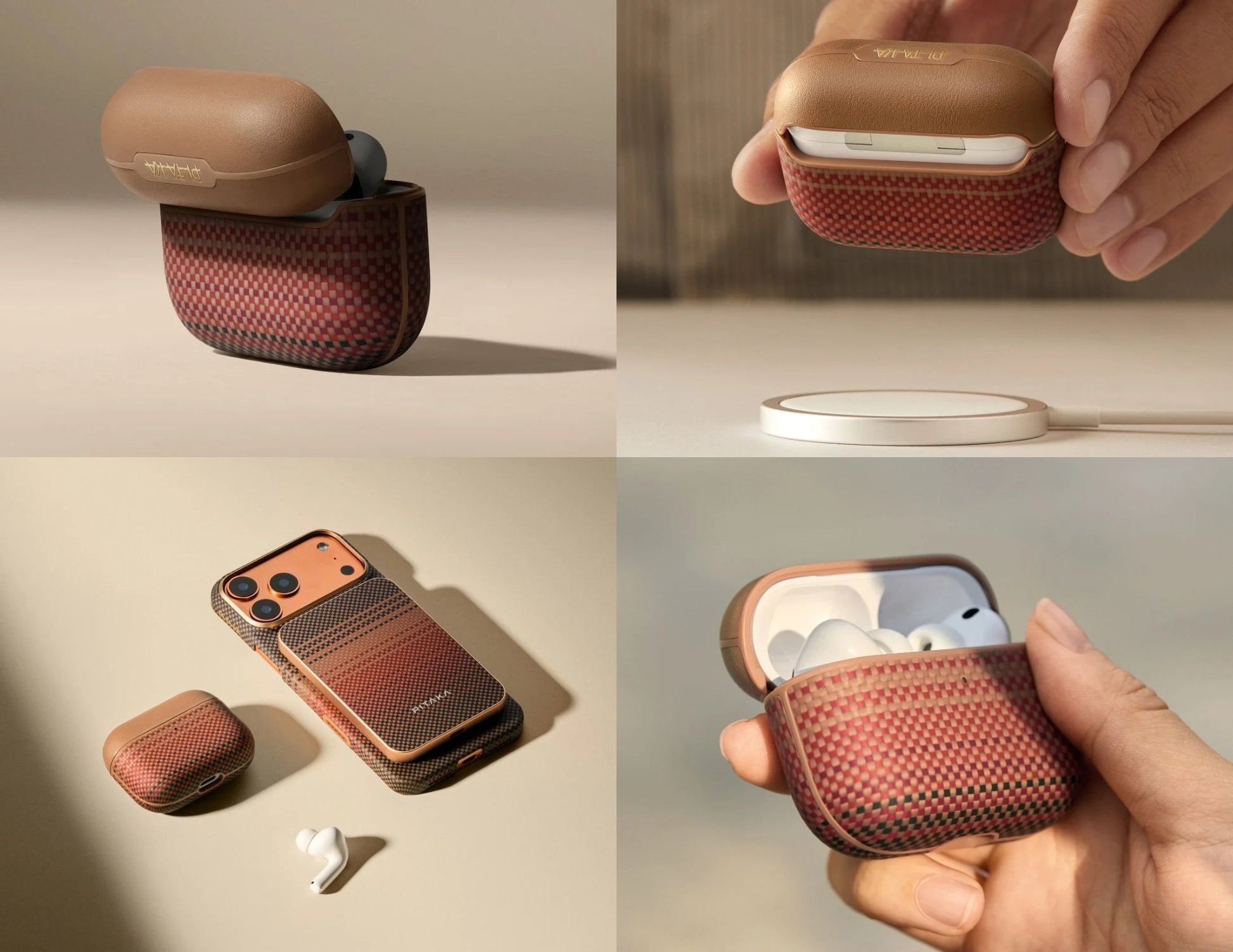 Pitaka Aramid Fiber Case for AirPods Pro 3 with PU leather and MagSafe Qatar