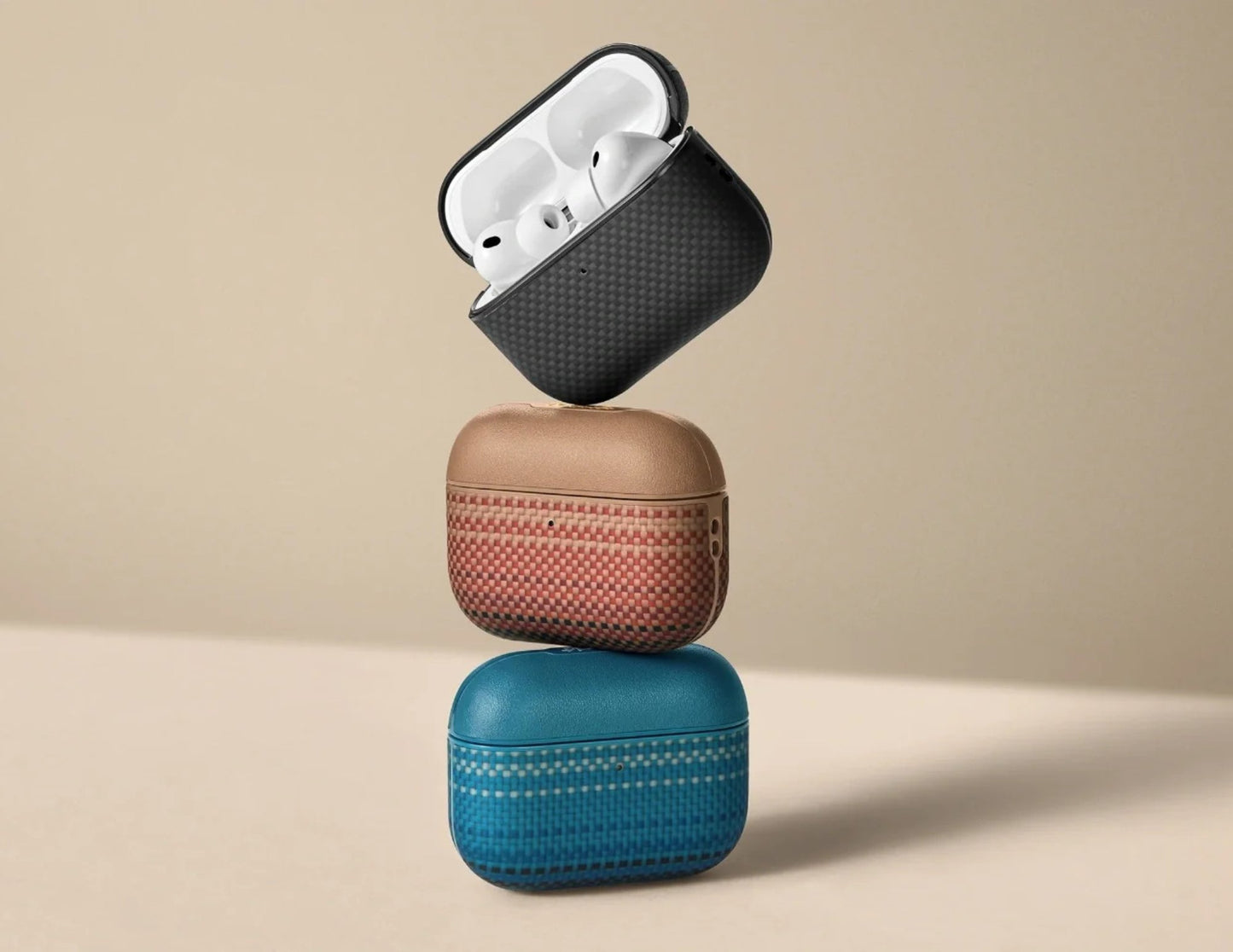 Pitaka Aramid Fiber Case for AirPods Pro 3 with PU leather and MagSafe Qatar