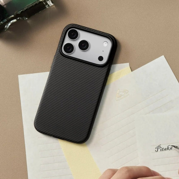 Pitaka Aramid UltraGuard Black Grey Case for iPhone 17 Pro Max with MagSafe military-grade protection Qatar