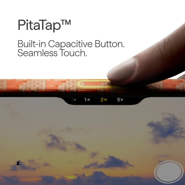 PITAKA Edge Happiness Rides In Amber ultra slim MagSafe aramid fiber case for iPhone 17 Pro Max Qatar