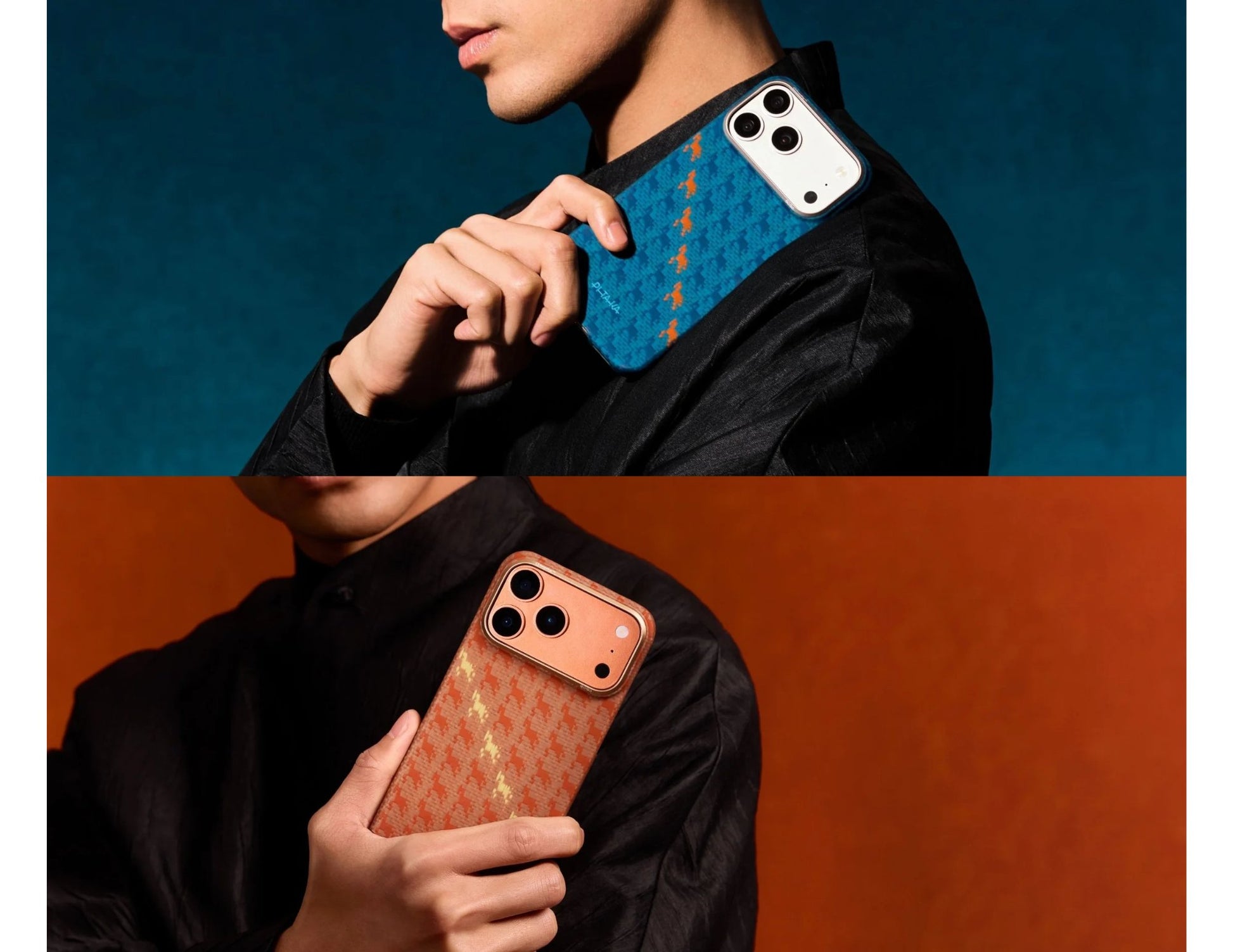 Pitaka Edge Happiness Rides In ultra-slim aramid fiber MagSafe case for iPhone 17 Pro and Pro Max at Thabthaba Store Qatar.