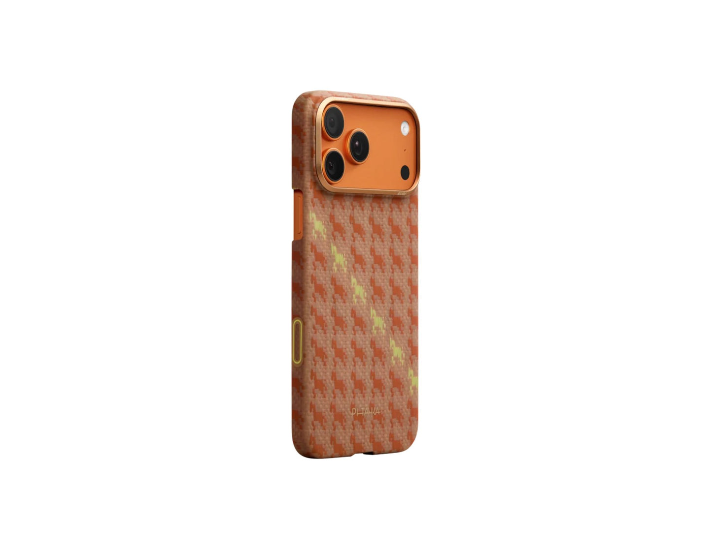 Pitaka Edge Happiness Rides In ultra-slim aramid fiber MagSafe case for iPhone 17 Pro and Pro Max at Thabthaba Store Qatar.