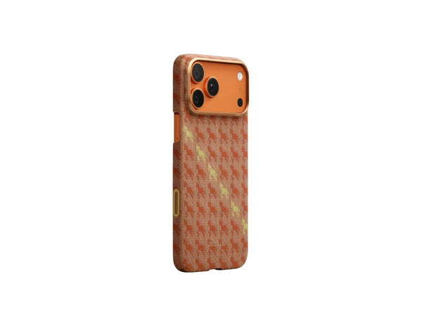 Pitaka Edge Happiness Rides In ultra-slim aramid fiber MagSafe case for iPhone 17 Pro and Pro Max at Thabthaba Store Qatar.