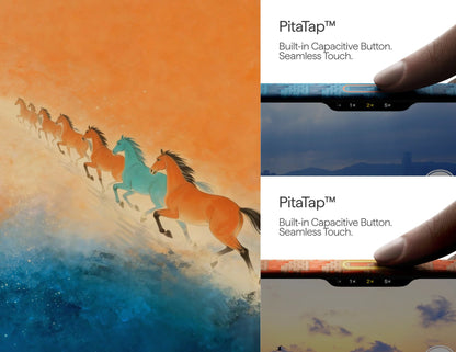 Pitaka Edge Happiness Rides In ultra-slim aramid fiber MagSafe case for iPhone 17 Pro and Pro Max at Thabthaba Store Qatar.