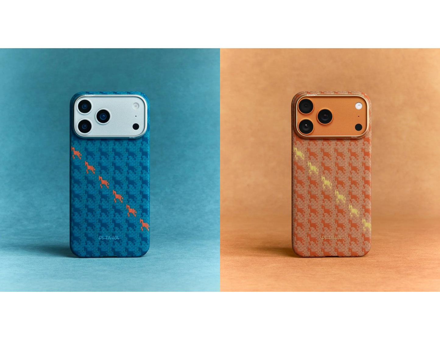 Pitaka Edge Happiness Rides In ultra-slim aramid fiber MagSafe case for iPhone 17 Pro and Pro Max at Thabthaba Store Qatar.