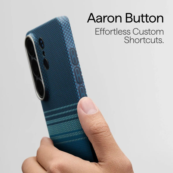 PITAKA Edge Ultra-Slim aramid fiber case with Aaron Button for Samsung Galaxy S26 Ultra Moonrise Qatar