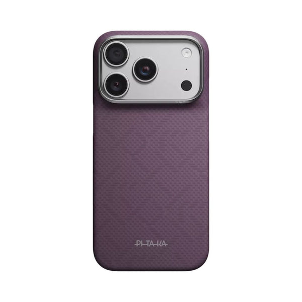 PITAKA Edge Ultra-Slim aerospace-grade aramid fiber MagSafe case for iPhone 18 Pro Charoite Purple Qatar