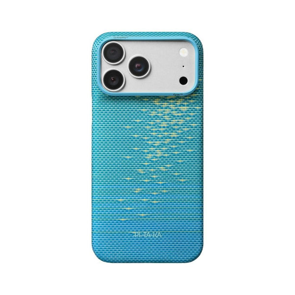 PITAKA Edge Ultra-Slim aramid fiber MagSafe case for iPhone 18 Pro in Lucid Blue Qatar