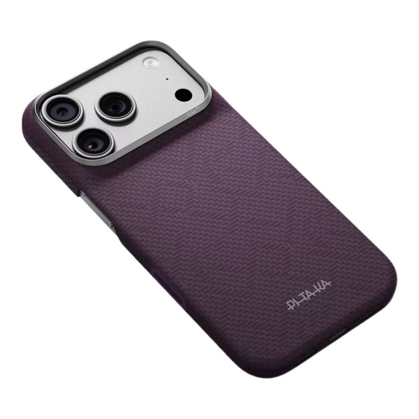 PITAKA Edge Ultra-Slim aerospace-grade aramid fiber MagSafe case for iPhone 18 Pro Max Charoite Purple Qatar