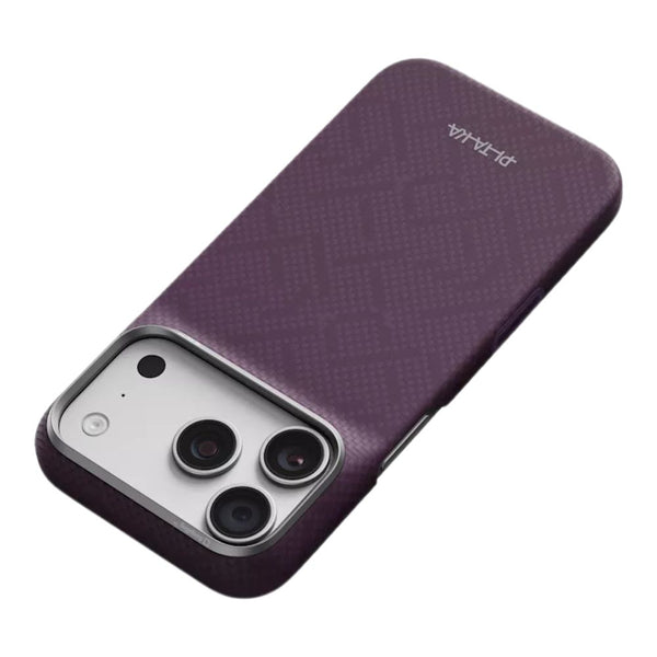 PITAKA Edge Ultra-Slim aerospace-grade aramid fiber MagSafe case for iPhone 18 Pro Max Charoite Purple Qatar
