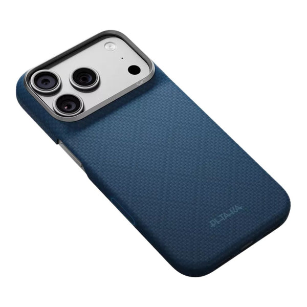 PITAKA Edge Ultra-Slim aerospace-grade aramid fiber MagSafe case with PitaTap™ for iPhone 18 Pro Max Midnight Blue Qatar