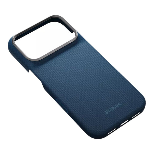 PITAKA Edge Ultra-Slim aerospace-grade aramid fiber MagSafe case with PitaTap™ for iPhone 18 Pro Max Midnight Blue Qatar