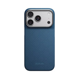 PITAKA Edge Ultra-Slim aerospace-grade aramid fiber MagSafe case with PitaTap™ for iPhone 18 Pro Midnight Blue Qatar