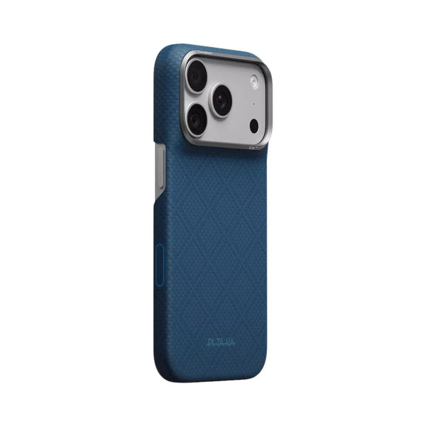 PITAKA Edge Ultra-Slim aerospace-grade aramid fiber MagSafe case with PitaTap™ for iPhone 18 Pro Midnight Blue Qatar