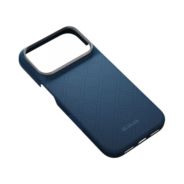 PITAKA Edge Ultra-Slim aerospace-grade aramid fiber MagSafe case with PitaTap™ for iPhone 18 Pro Midnight Blue Qatar