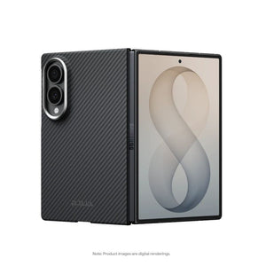 PITAKA Samsung Galaxy Z Fold8 ultra-slim Black Grey Twill aramid fiber MagSafe case Qatar