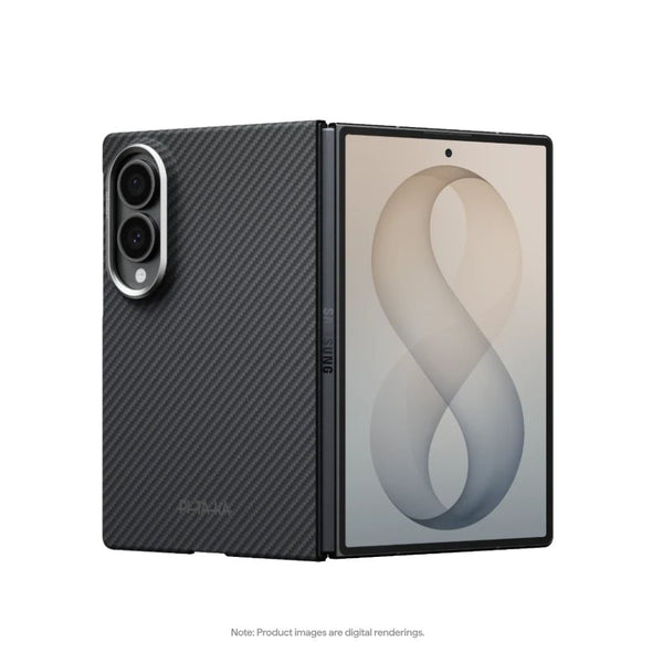 PITAKA Samsung Galaxy Z Fold8 ultra-slim Black Grey Twill aramid fiber MagSafe case Qatar