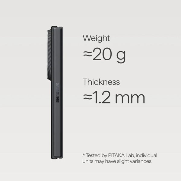 PITAKA Samsung Galaxy Z Fold8 ultra-slim Black Grey Twill aramid fiber MagSafe case Qatar