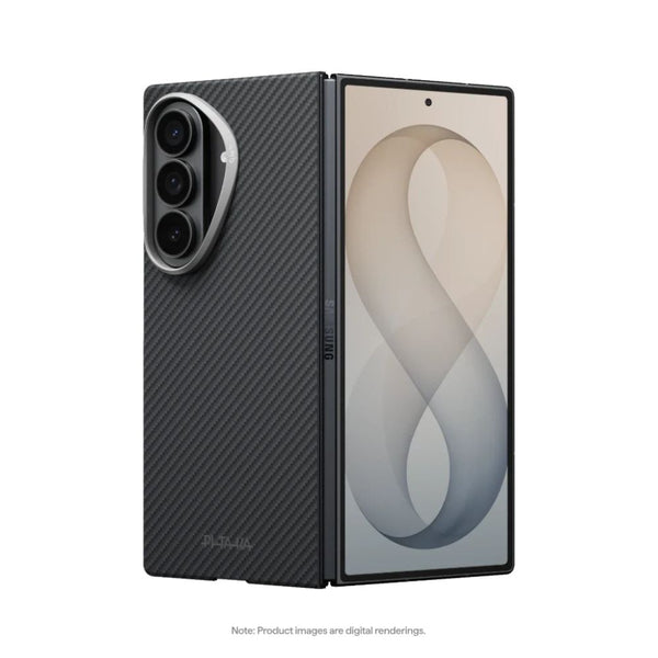 PITAKA Samsung Galaxy Z Fold8 Ultra Edge 600D aramid fiber case Black Grey Twill Qatar