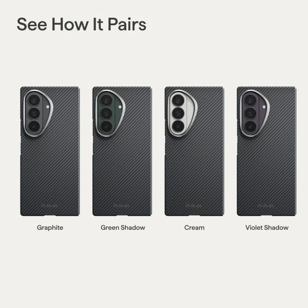 PITAKA Samsung Galaxy Z Fold8 Ultra Edge 600D aramid fiber case Black Grey Twill Qatar