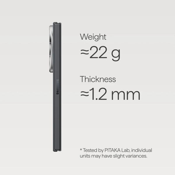 PITAKA Samsung Galaxy Z Fold8 Ultra Edge 600D aramid fiber case Black Grey Twill Qatar