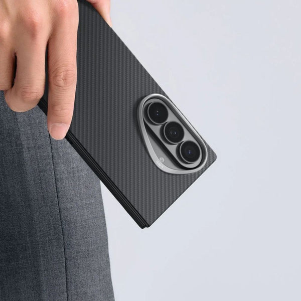 PITAKA Samsung Galaxy Z Fold8 Ultra Edge 600D aramid fiber case Black Grey Twill Qatar