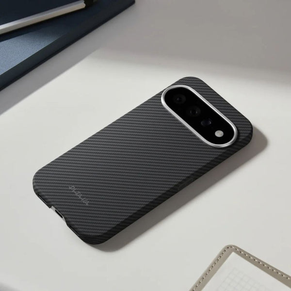Pitaka Google Pixel 11 Edge Case 600D Black Grey Twill with MagSafe and aramid fiber in Qatar
