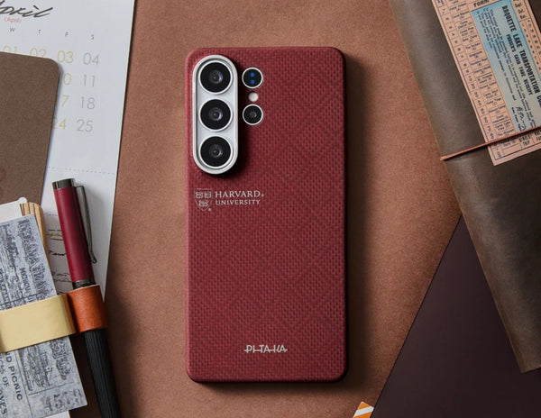 PITAKA Harvard Crimson Edge Ultra Slim Aramid Fiber Case for Samsung Galaxy S26 Ultra Qatar