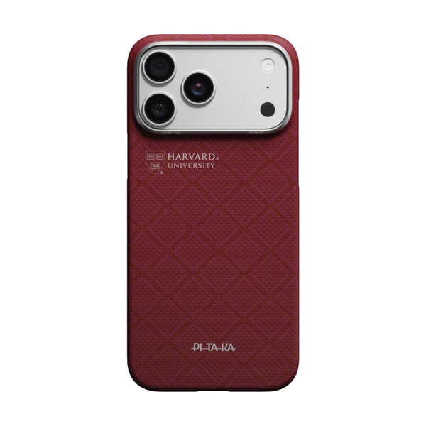 PITAKA Harvard Crimson Edge ultra-slim aramid fiber MagSafe case for iPhone 17 Pro Qatar