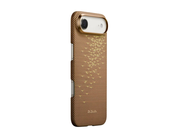 Pitaka Lucid Blue & Golden Glint Ultra-Slim aramid MagSafe case iPhone 17 Pro Pro Max Air Qatar