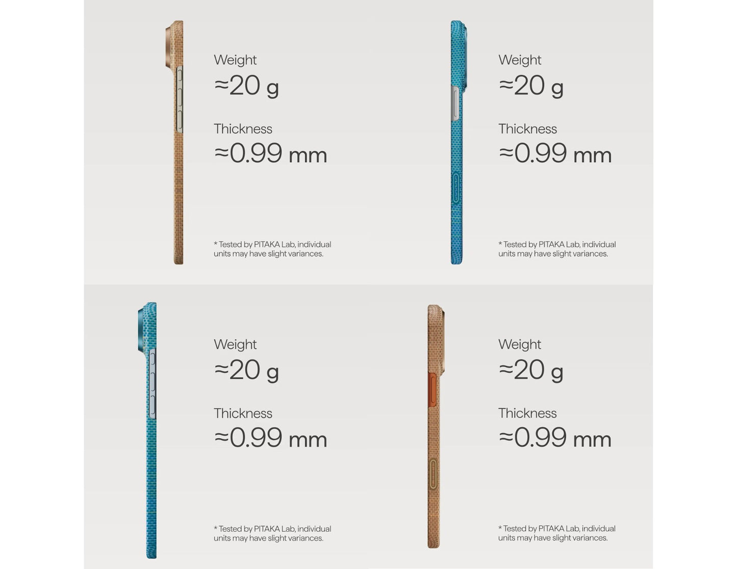 Pitaka Lucid Blue & Golden Glint Ultra-Slim aramid MagSafe case iPhone 17 Pro Pro Max Air Qatar