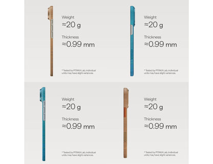 Pitaka Lucid Blue & Golden Glint Ultra-Slim aramid MagSafe case iPhone 17 Pro Pro Max Air Qatar