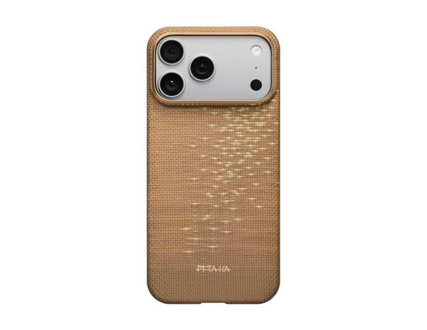 Pitaka Lucid Blue & Golden Glint Ultra-Slim aramid MagSafe case iPhone 17 Pro Pro Max Air Qatar