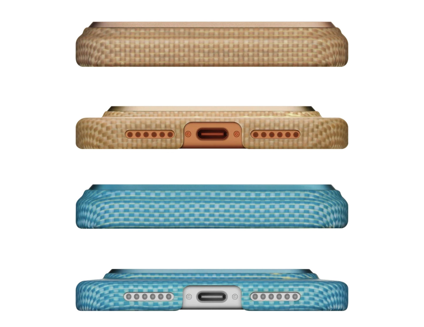 Pitaka Lucid Blue & Golden Glint Ultra-Slim aramid MagSafe case iPhone 17 Pro Pro Max Air Qatar