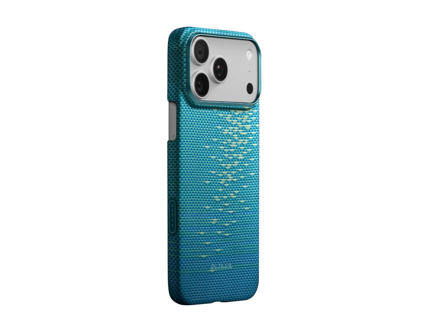 Pitaka Lucid Blue & Golden Glint Ultra-Slim aramid MagSafe case iPhone 17 Pro Pro Max Air Qatar