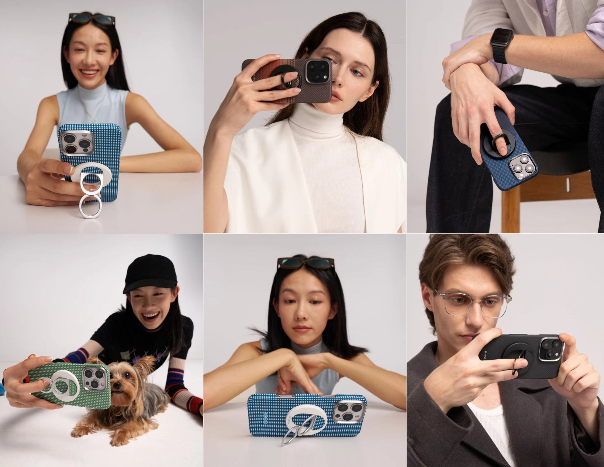 Pitaka MagEZ Grip 3 MagSafe phone ring holder aramid fiber dual-ring stand 5.9mm thin Qatar